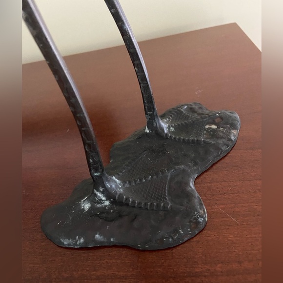 Bronze Plated Brass Tall 20” FLAMINGO Statue Sculpture India - Picture 3 of 13